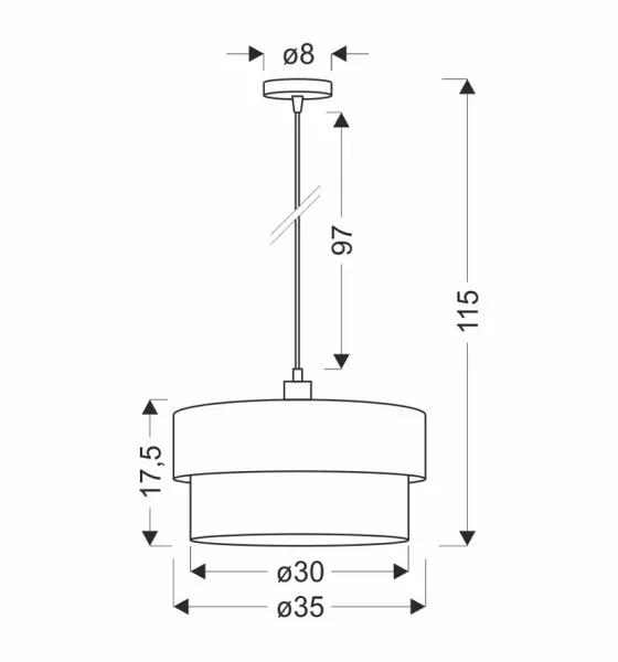 Závesná lampa Karrara čierna 1x60W E27 tienidlo sivá béžová+sivá