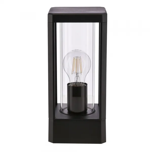 Záhradná lampa CISSUS – čierna kovová stojaca lampa E27 IP54 – moderné vonkajšie osvetlenie