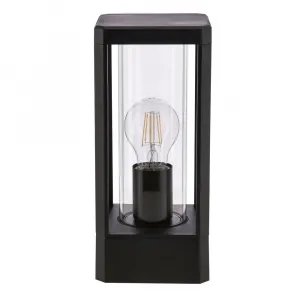 Záhradná lampa CISSUS – čierna kovová stojaca lampa E27 IP54 – moderné vonkajšie osvetlenie