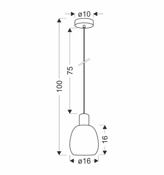 Malá závesná lampa Udin čierna 1x15W GU10 sivé tienidlo