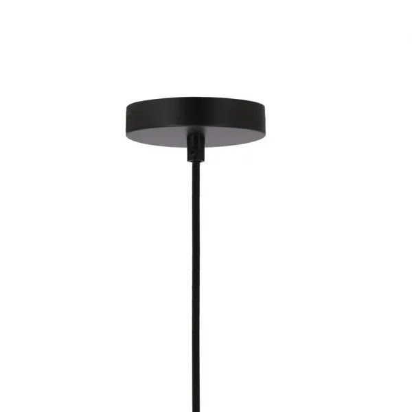 Malá závesná lampa Udin čierna 1x15W GU10 sivé tienidlo