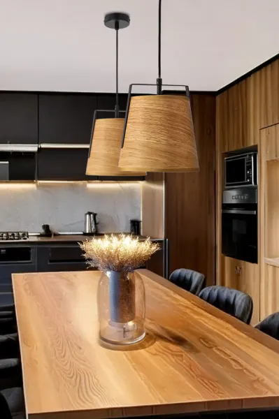 Stropná lampa Milbury čierna 1x40W E27 žlté tienidlo