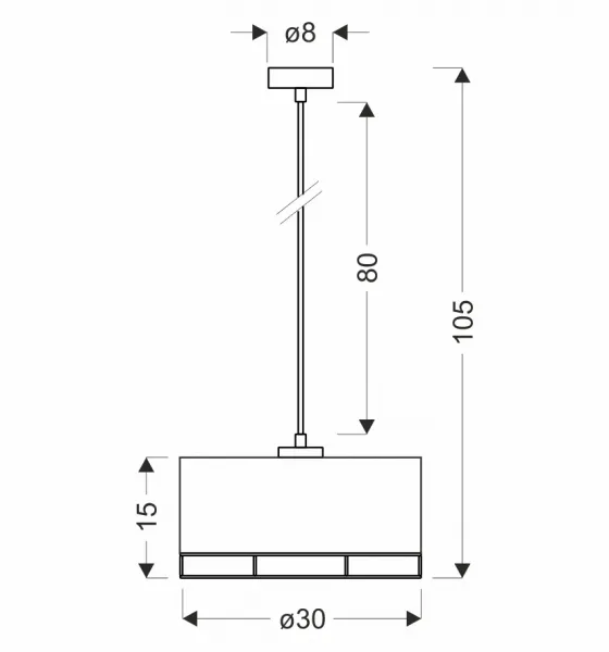 Stropná lampa Ardi čierna s dreveným tienidlom 1x40W E27 čierne
