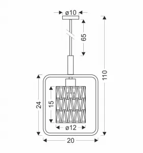Závesná lampa Crown, čierna, 1x40W, E27, béžové tienidlo