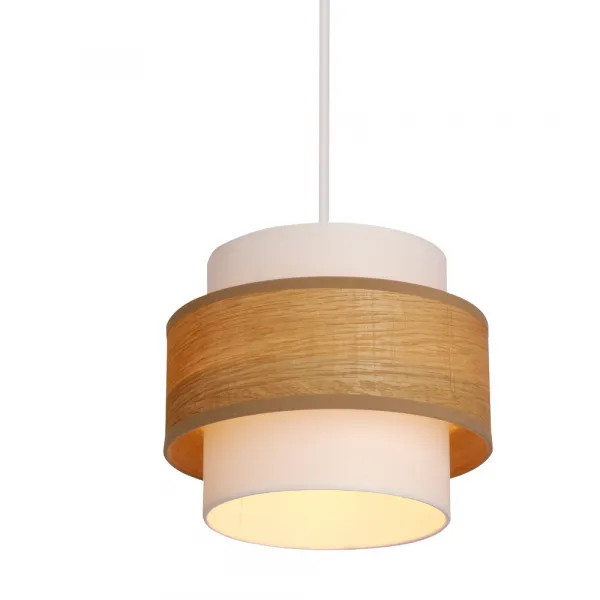 Závesná lampa NUGET biela 1x60W E27 krémové tienidlo