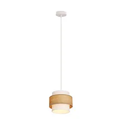 Závesná lampa NUGET biela 1x60W E27 krémové tienidlo