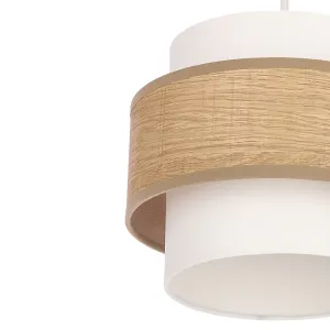 Závesná lampa NUGET biela 1x60W E27 krémové tienidlo