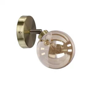 Nástenná lampa Rodia patina 1x40W g9 jantárové tienidlo