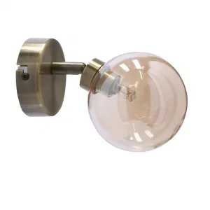 Nástenná lampa Rodia patina 1x40W g9 jantárové tienidlo