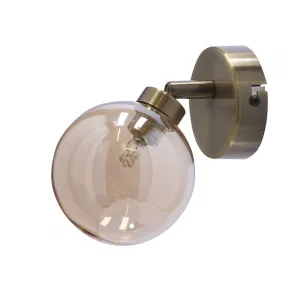 Nástenná lampa Rodia patina 1x40W g9 jantárové tienidlo
