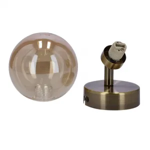 Nástenná lampa Rodia patina 1x40W g9 jantárové tienidlo