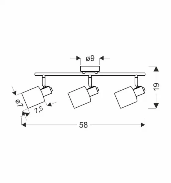 HNEDÁ STROPNÁ LAMPA AGRA 3X40W E14 JANTÁROVÉ TIENIDLO
