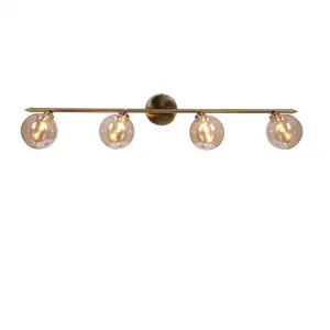 Stropná lampa Rodia patinovaná páska 4x40W g9 jantárové tienidlo