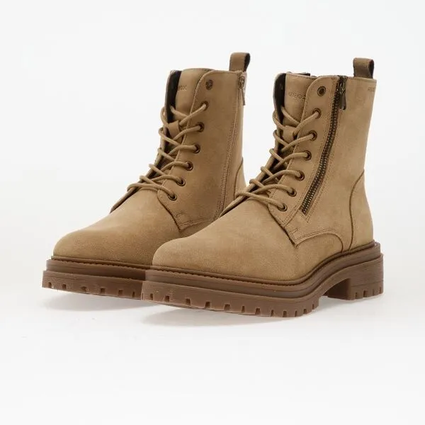 Beige women's ankle boots Geox Iridea - Women's