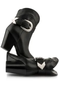 Čižmy Karl Lagerfeld Jeans Kowboy Buckle Mid Boot Black Lthr