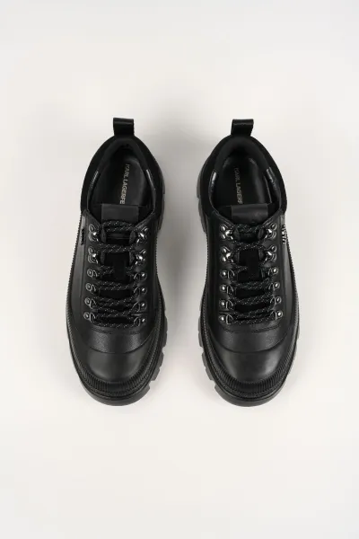 Topánky Na Platforme Karl Lagerfeld Jeans Trekka Mens Hiker Lace Shoe Black Lthr