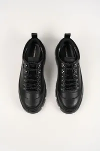 Topánky Na Platforme Karl Lagerfeld Jeans Trekka Mens Hiker Lace Shoe Black Lthr