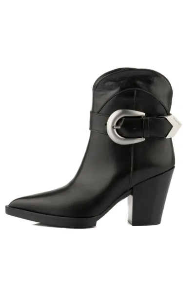 Čižmy Karl Lagerfeld Jeans Kowboy Buckle Mid Boot Black Lthr