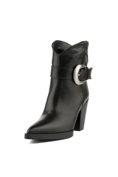 Čižmy Karl Lagerfeld Jeans Kowboy Buckle Mid Boot Black Lthr