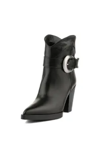 Čižmy Karl Lagerfeld Jeans Kowboy Buckle Mid Boot Black Lthr