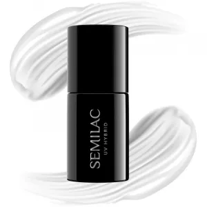 Semilac UV Hybrid Black & White gélový lak na nechty odtieň 001 Strong White 7 ml