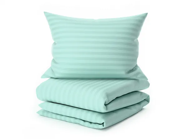 Hotelové obliečky z mikrovlákna JASMINE mentolové - prúžok 2 cm Rozmer obliečok: 70 x 90 cm | 140 x 220 cm