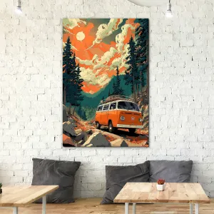 Retro obraz Volkswagen T2 - Darček pre cestovateľa