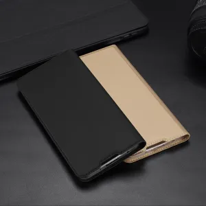 DUX DUCIS Skin Pro knižkové kožené puzdro na Xiaomi Redmi 10, zlaté