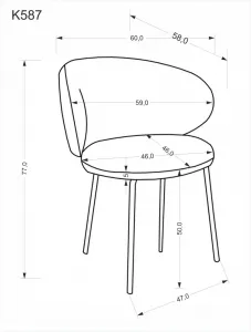 Jedálenské kreslo K587 Halmar