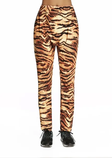 Bas Bleu Women's sweatpants COOL straight leg and animal print