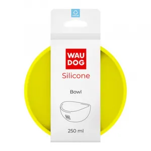 Silikónová miska pre mačku alebo psa žltá 250ml