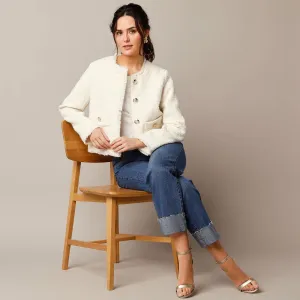 Krátke tvídové sako