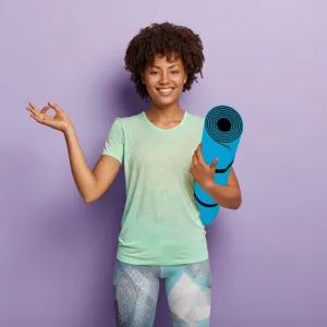 Fitness podložka na jogu 190 × 100 × 0,6 cm azúrová