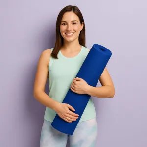 Fitness podložka na jogu 190 × 100 × 0,6 cm tmavomodrá