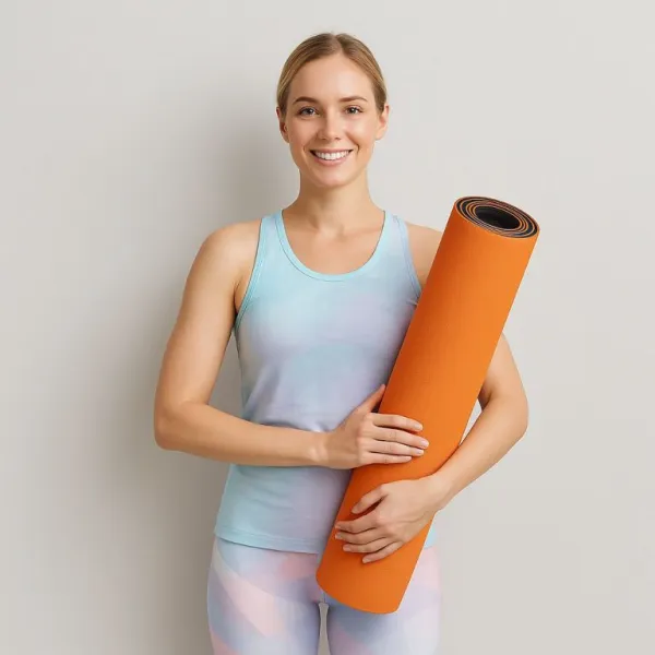 Fitness podložka na jogu 190 × 100 × 0,6 cm oranžová