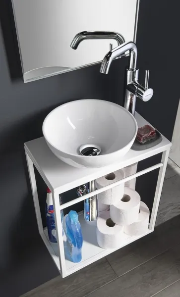Sapho Crest konzola 39.5x21.7x45 cm biela AR502