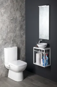 Sapho Crest konzola 39.5x21.7x45 cm biela AR502