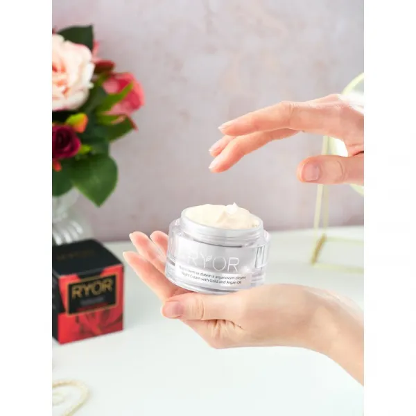 RYOR Argan Care with Gold nočný krém so zlatom a argánovým olejom 50 ml
