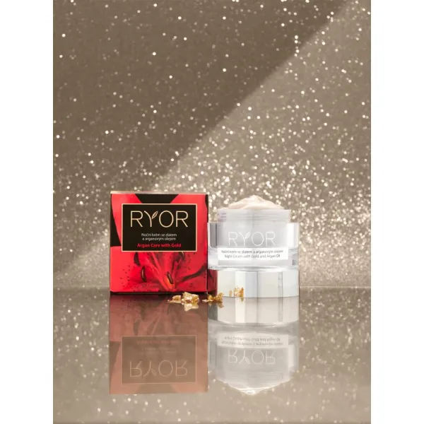 RYOR Argan Care with Gold nočný krém so zlatom a argánovým olejom 50 ml