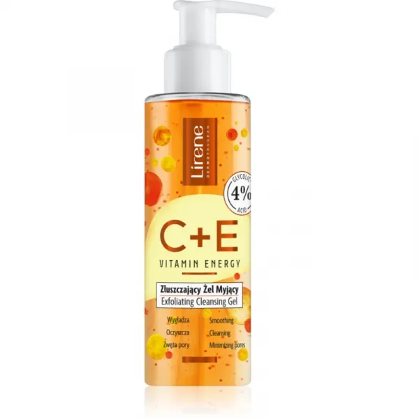 Lirene Vitamin Energy C+E exfoliačný čistiaci gél 145 ml