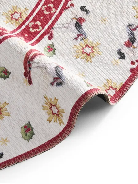 Koberec Toy's Delight Villeroy & Boch Rocking Horse krémový / červený kruh