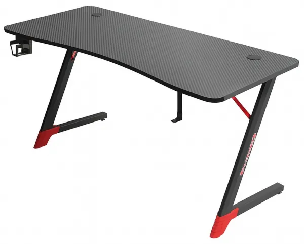 JAKS Herný stôl s RGB osvetlením čierny 140 cm BG01