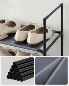 Regál na topánky SONGMICS 10 políc, sivý, 33×33×173 cm