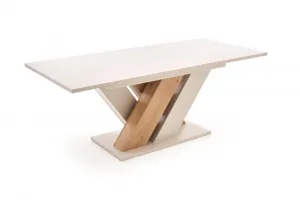 HALMAR Jídelní rozkládací stůl Brandon 160/200 cm kašmírový/dub cremona