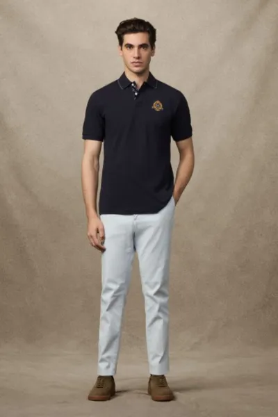 Tričko Hackett London Heritage Crest  Logo Midnight Blue