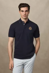 Tričko Hackett London Heritage Crest  Logo Midnight Blue