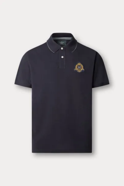 Tričko Hackett London Heritage Crest  Logo Midnight Blue