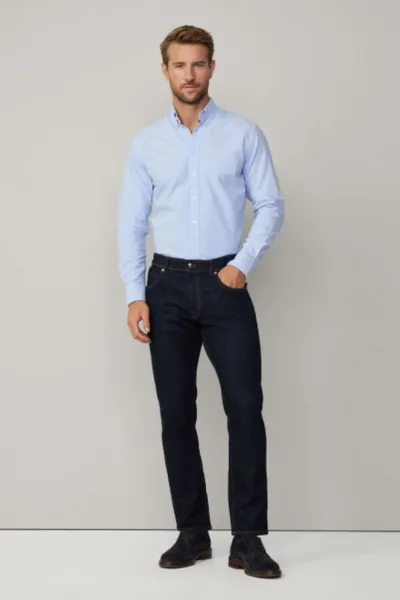 Košeľa Hackett London Washed Oxford Sky Blue