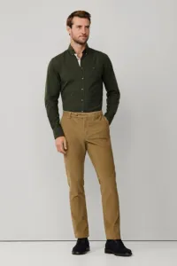 Košeľa Hackett London Flannel Multi Trim Cargo Green