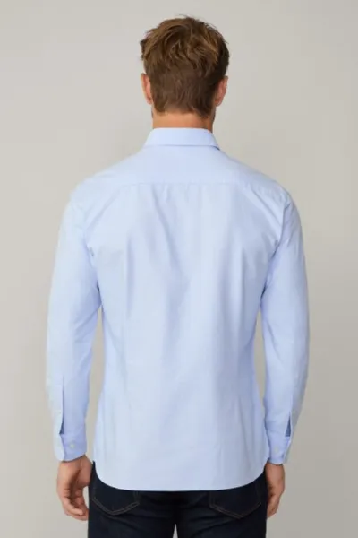 Košeľa Hackett London Washed Oxford Sky Blue
